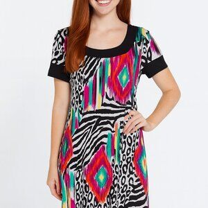 Tiana B Multicolor Print Mini Dress